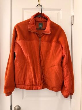 wild fable Orange Mixed-Media Bomber Jacket